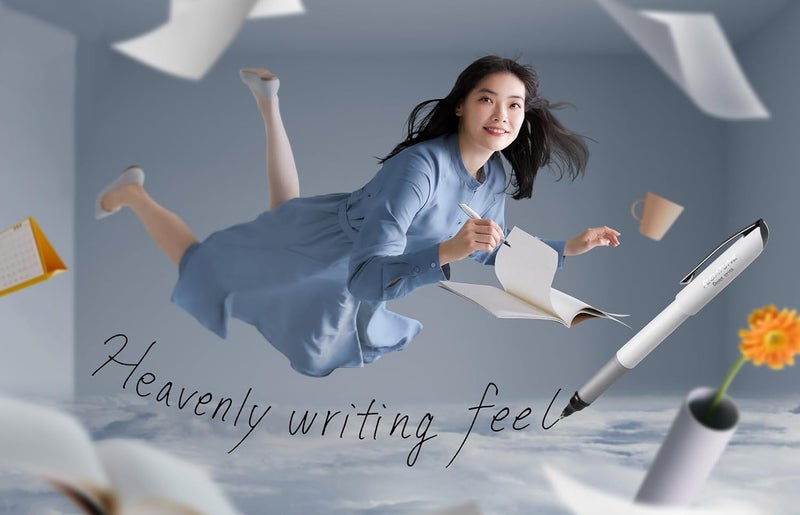 Pentel قلم رولر بال من بنتل BY108 فلواتون، تصميم بغطاء، طرف 0.8 مم، حبر أسود (قلم واحد) - عبوة من 05 - Image 2